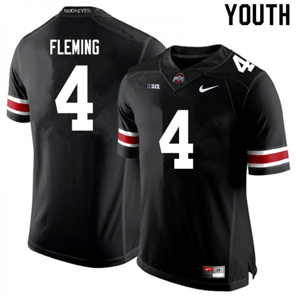 Ohio State Buckeyes #4 Julian Fleming Youth Player Jersey Black